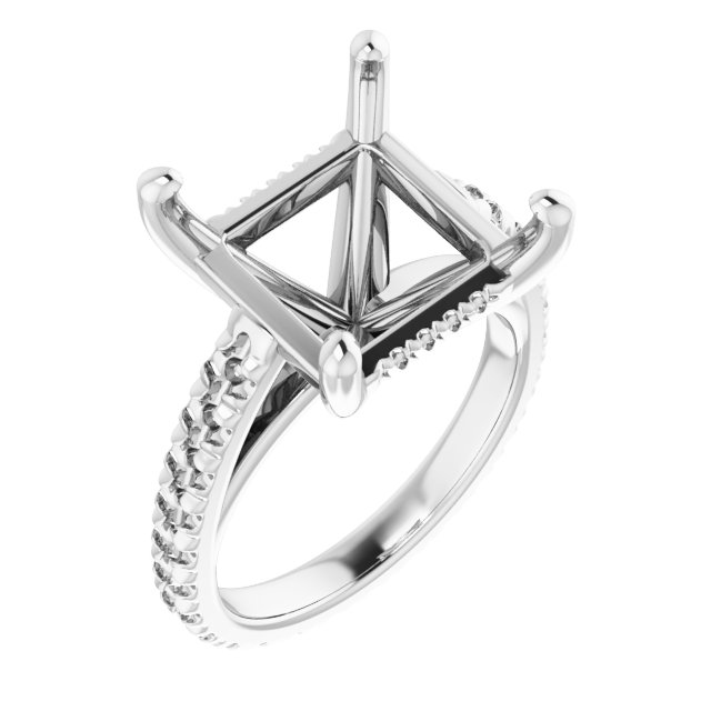 Accented Eternity-Style Engagement Ring