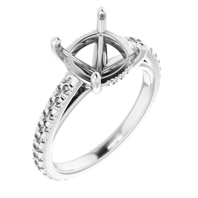 Accented Eternity-Style Engagement Ring