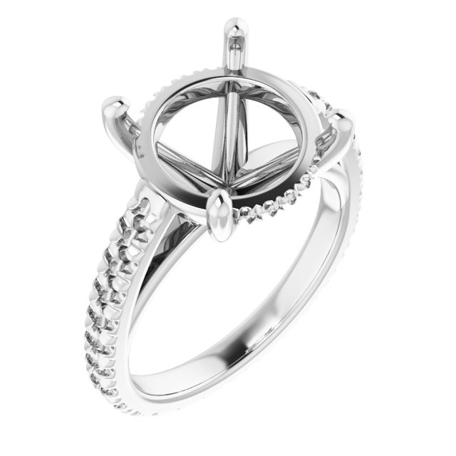 Accented Eternity-Style Engagement Ring