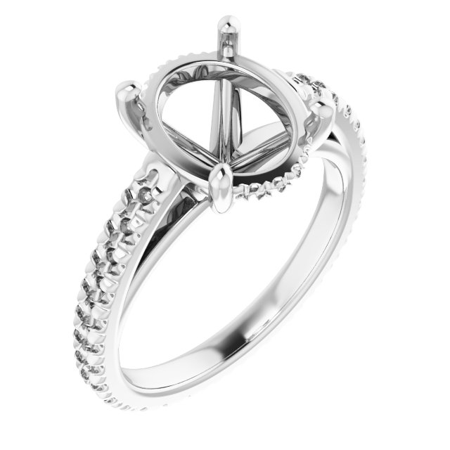 Accented Eternity-Style Engagement Ring