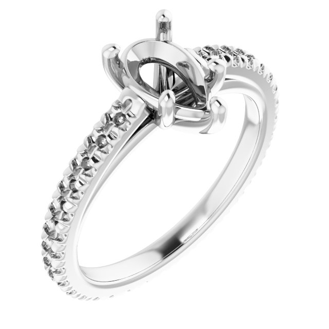 Accented Eternity-Style Engagement Ring
