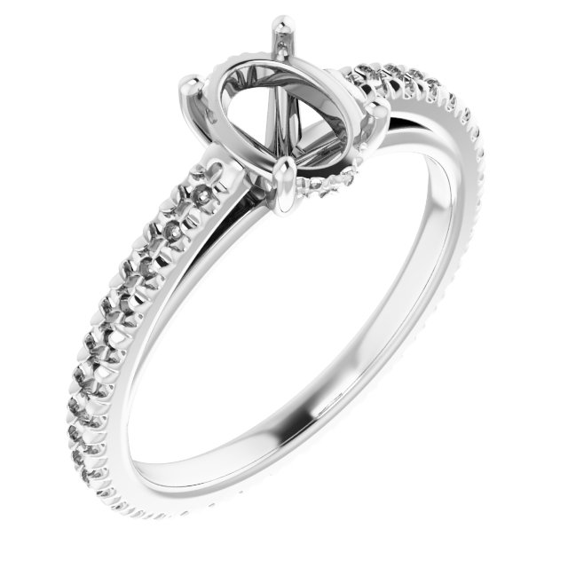 Accented Eternity-Style Engagement Ring