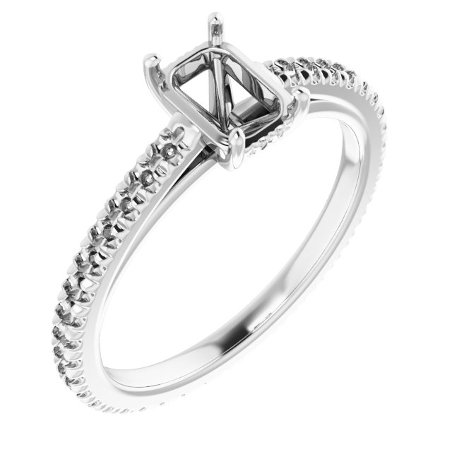 Accented Eternity-Style Engagement Ring