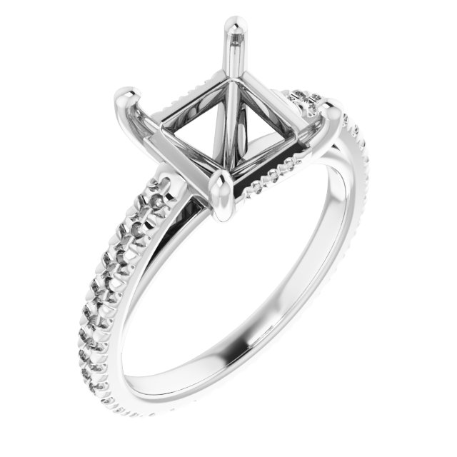 Accented Eternity-Style Engagement Ring