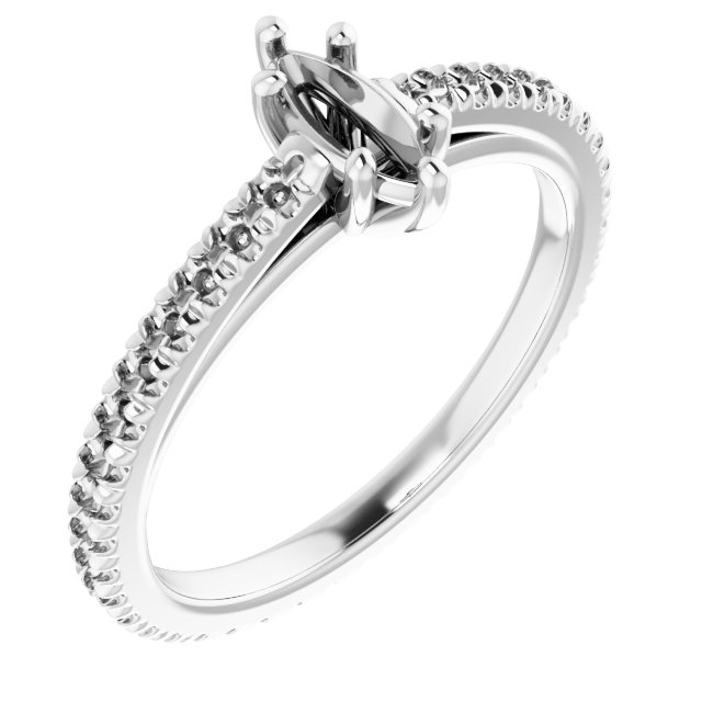 Accented Eternity-Style Engagement Ring