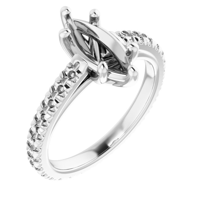 Accented Eternity-Style Engagement Ring