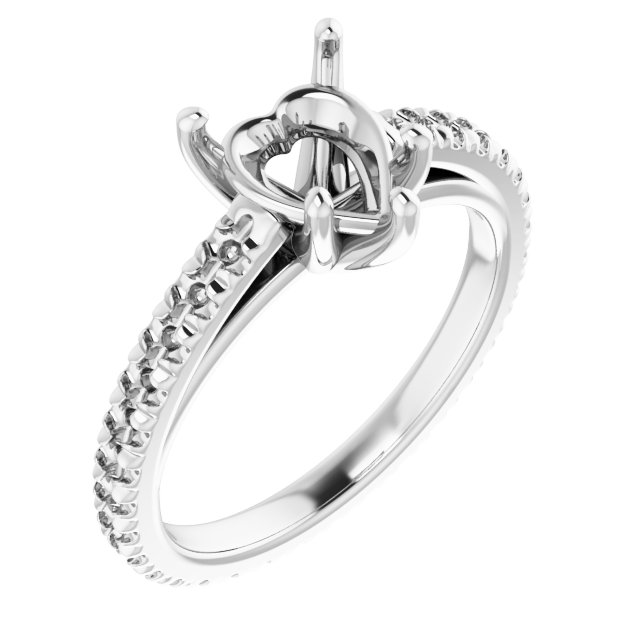 Accented Eternity-Style Engagement Ring
