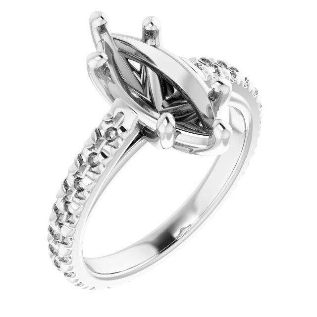 Accented Eternity-Style Engagement Ring