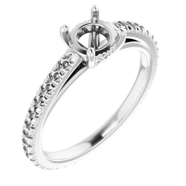 Accented Eternity-Style Engagement Ring