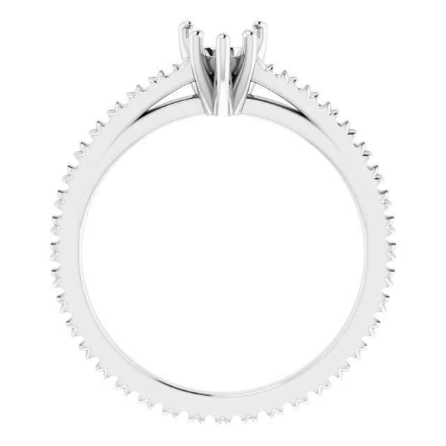 Accented Eternity-Style Engagement Ring