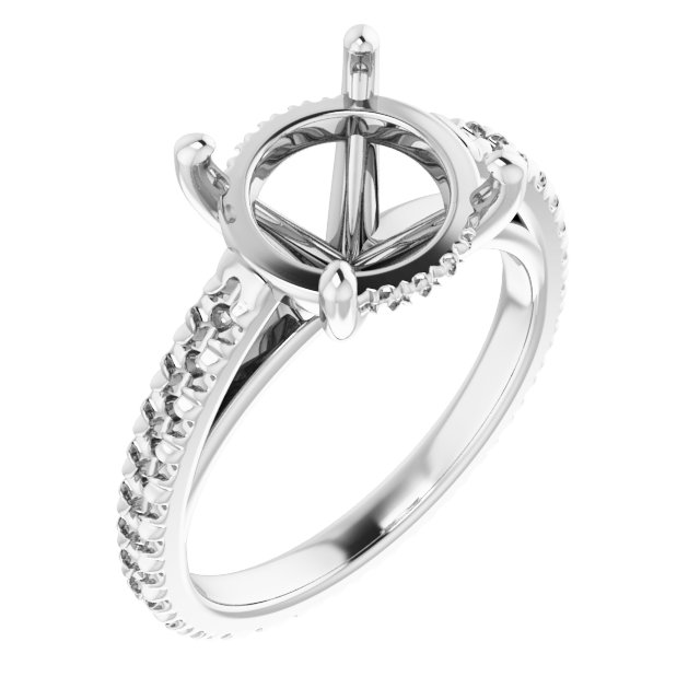 Accented Eternity-Style Engagement Ring