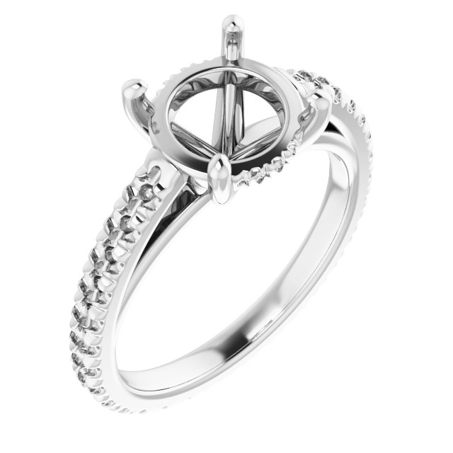 Accented Eternity-Style Engagement Ring