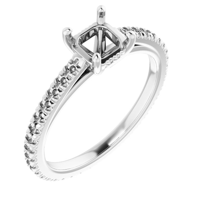 Accented Eternity-Style Engagement Ring