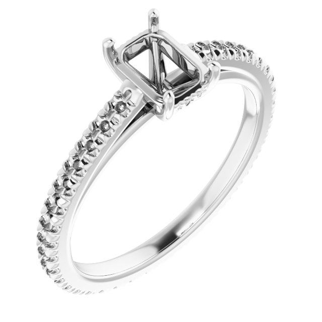 Accented Eternity-Style Engagement Ring