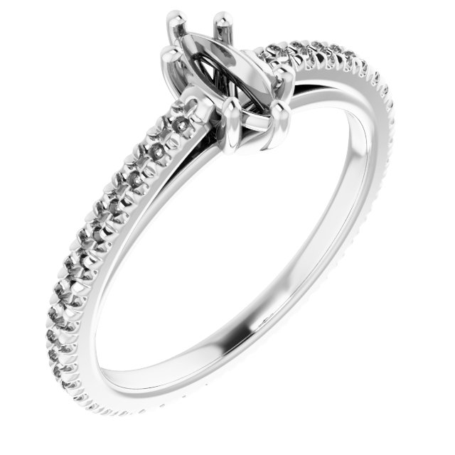 Accented Eternity-Style Engagement Ring
