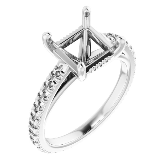 Accented Eternity-Style Engagement Ring