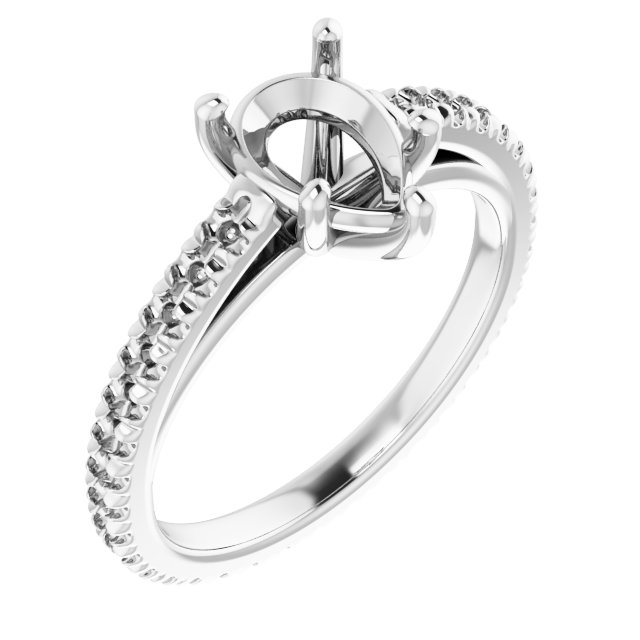 Accented Eternity-Style Engagement Ring