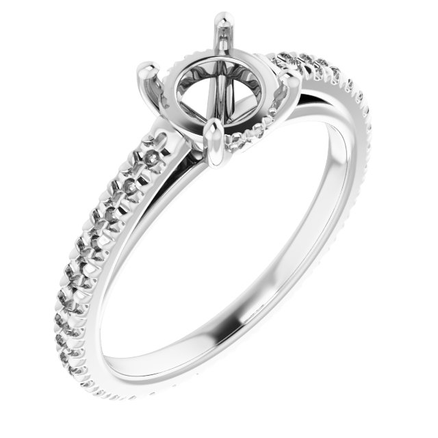 Accented Eternity-Style Engagement Ring