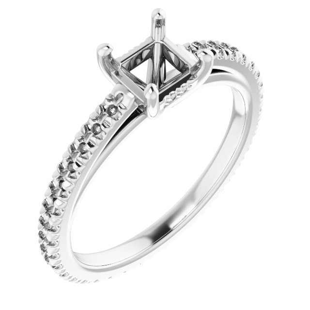 Accented Eternity-Style Engagement Ring