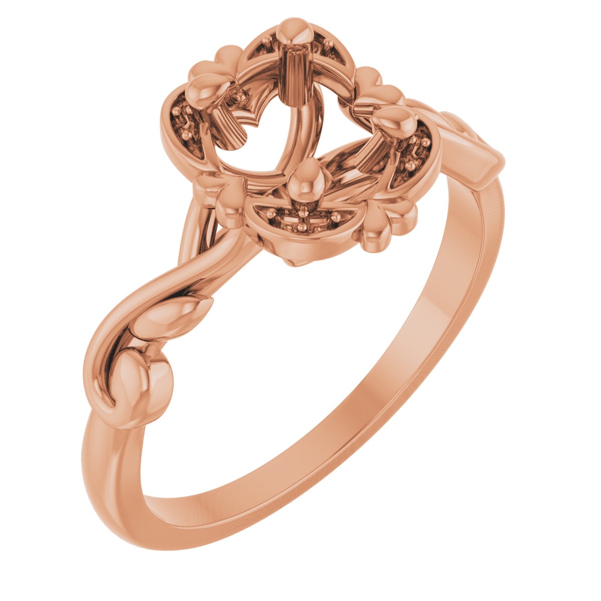Accented Floral Engagement Ring or Band