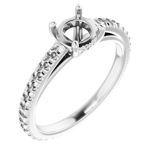 Accented Eternity-Style Engagement Ring