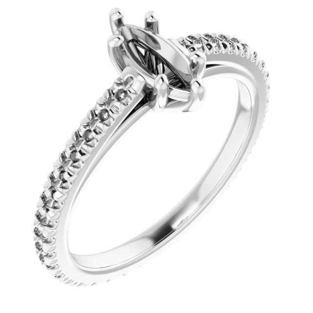 Accented Eternity-Style Engagement Ring