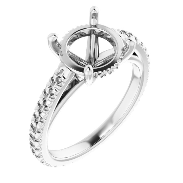 Accented Eternity-Style Engagement Ring