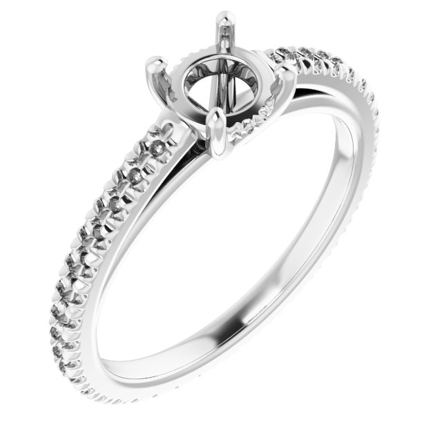 Accented Eternity-Style Engagement Ring