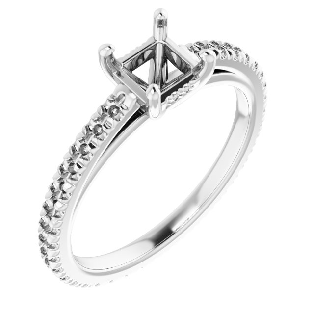 Accented Eternity-Style Engagement Ring