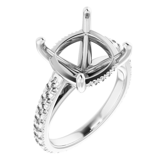 Accented Eternity-Style Engagement Ring