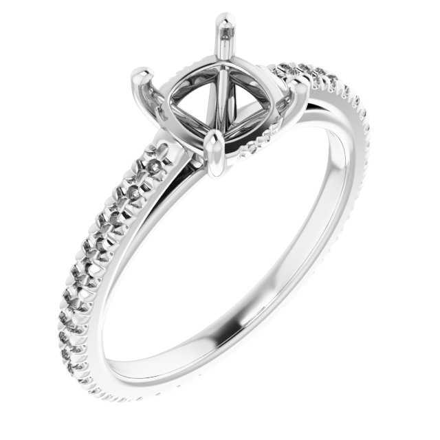 Accented Eternity-Style Engagement Ring