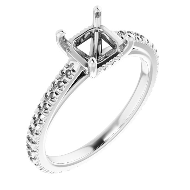 Accented Eternity-Style Engagement Ring