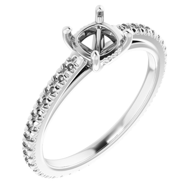 Accented Eternity-Style Engagement Ring