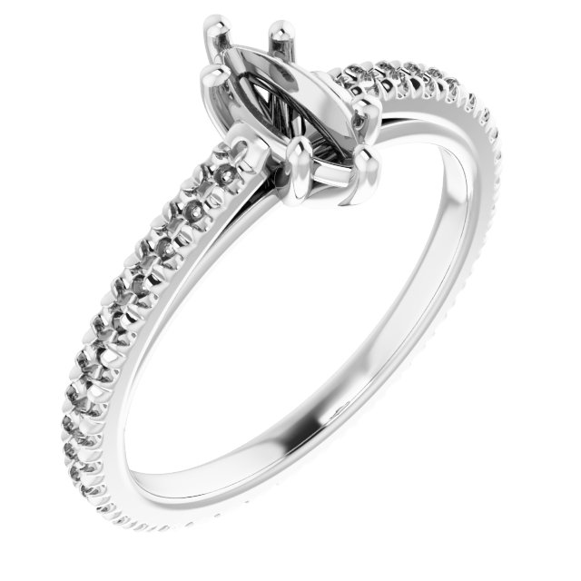 Accented Eternity-Style Engagement Ring