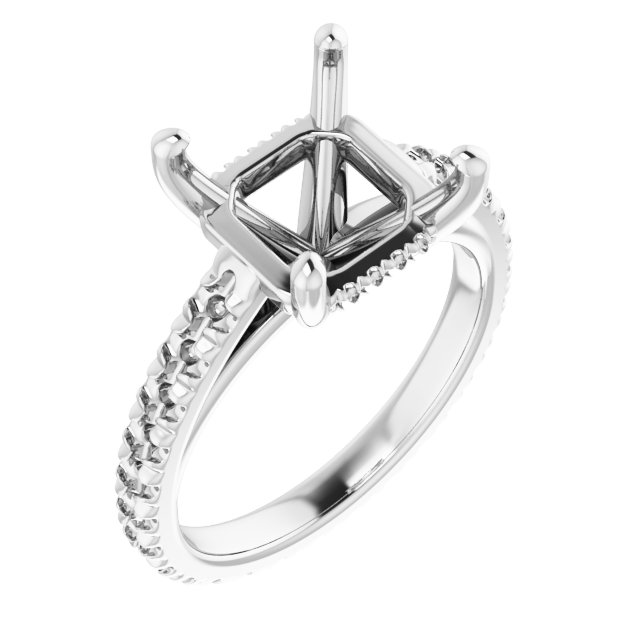 Accented Eternity-Style Engagement Ring
