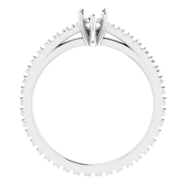 Accented Eternity-Style Engagement Ring