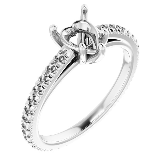 Accented Eternity-Style Engagement Ring