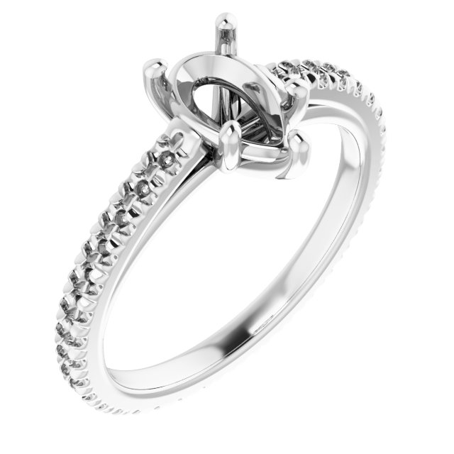 Accented Eternity-Style Engagement Ring