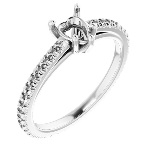 Accented Eternity-Style Engagement Ring