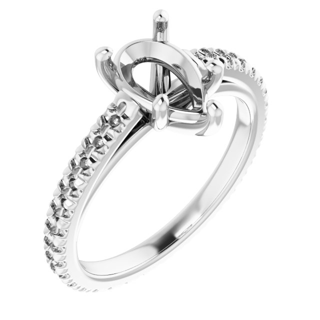 Accented Eternity-Style Engagement Ring