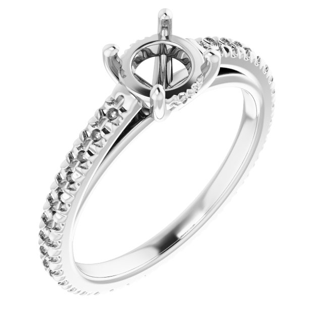 Accented Eternity-Style Engagement Ring