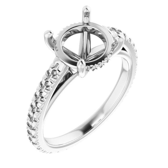 Accented Eternity-Style Engagement Ring