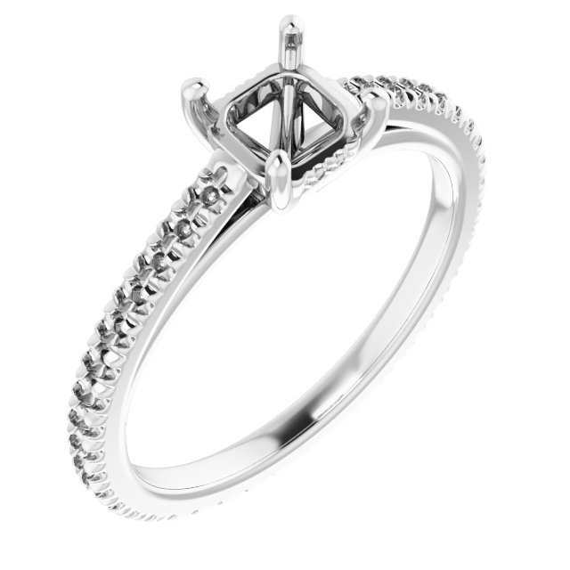 Accented Eternity-Style Engagement Ring
