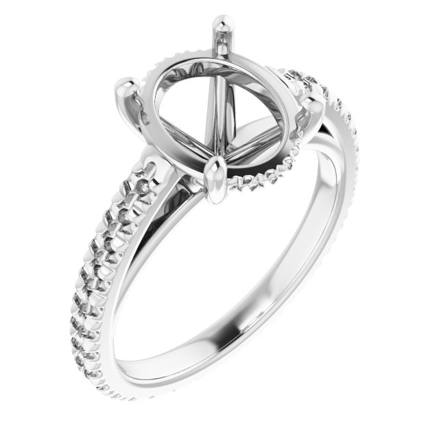 Accented Eternity-Style Engagement Ring