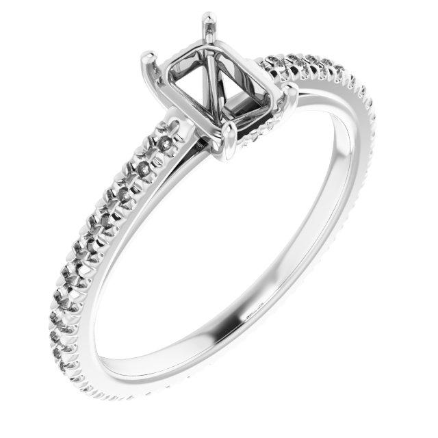 Accented Eternity-Style Engagement Ring