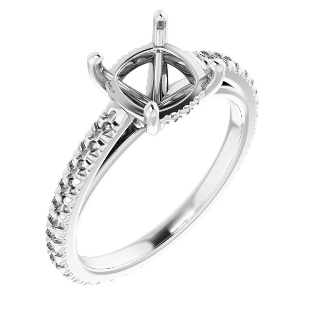 Accented Eternity-Style Engagement Ring