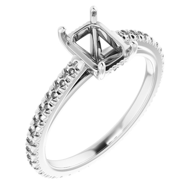 Accented Eternity-Style Engagement Ring