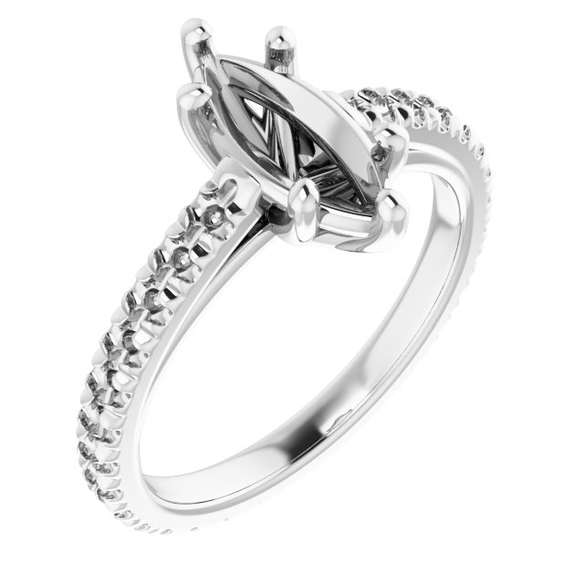 Accented Eternity-Style Engagement Ring