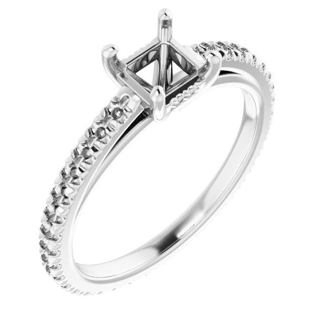 Accented Eternity-Style Engagement Ring