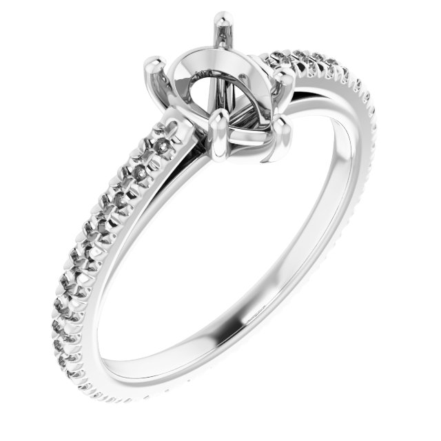 Accented Eternity-Style Engagement Ring